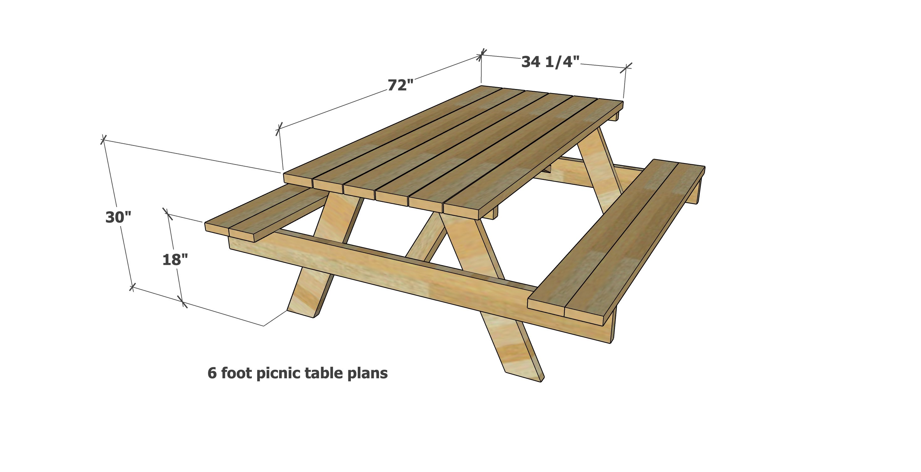 Easy Build Picnic Table Plans With Free Pdf Ana White